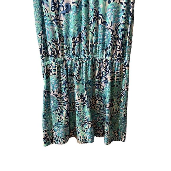 Lilly Pulitzer Alessa Romper Light Aqua Spritz Ruffle Neckline Sleeveless XS - Picture 10 of 11